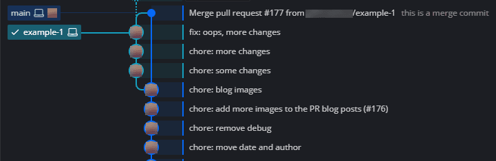 Pull Request Merge Commit Example