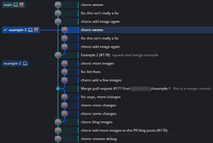 Pull Request Rebase and Merge Example