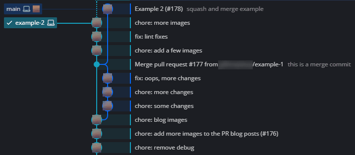 Pull Request Squash and Merge Example